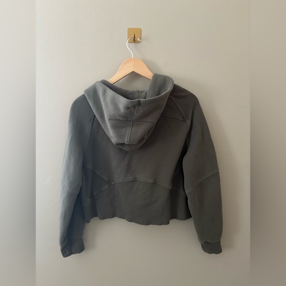 M/L Army Green Lululemon oversized full zip hoodie - Picture 5 of 6